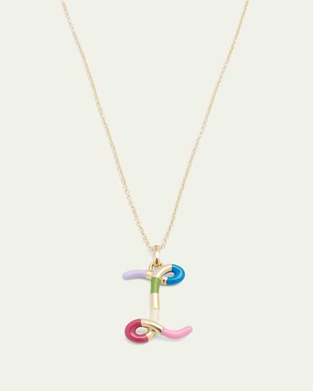 Enamel Letter Necklace